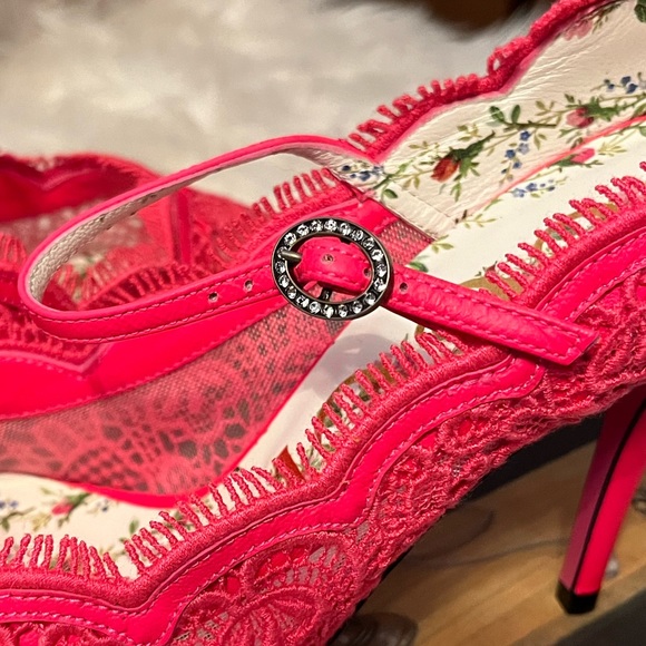 Gucci Lace Pizzo Venice soft Pump - Pink - Picture 9 of 15
